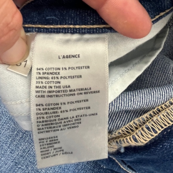 NEW L’Agence Arlene Denim Mini Skirt - Picture 7 of 10